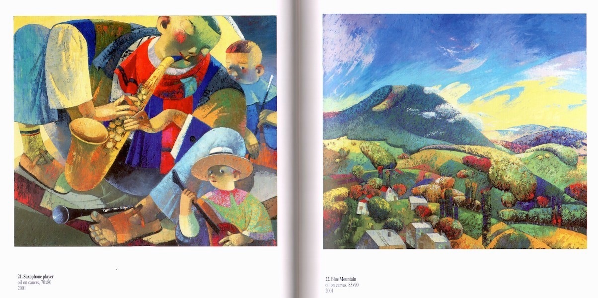 017.Pictures by Nugzar Kahiani. Saxophone Player and Blue Mountain