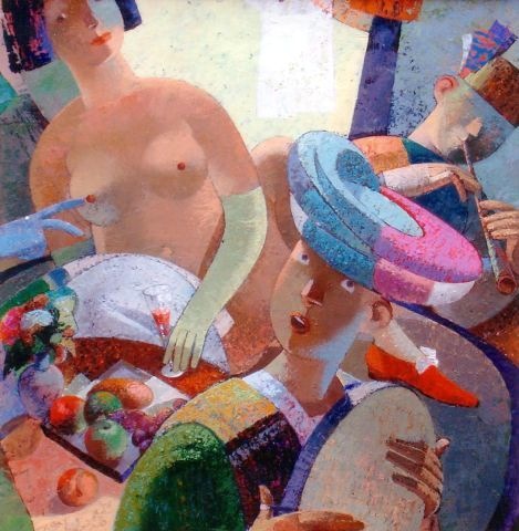 05.Oriental Music | Музыка Востока, 70x70cm, c.o., Nugzar Kahiani