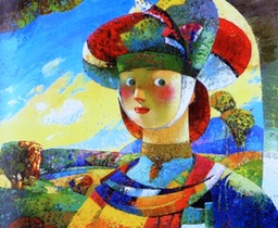 07.Walk,oil on canvas, 60,5x45,5cm,2001,Nugzar Kahiani
