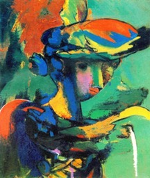 29.Clown | Клоун, oil on canvas, 50x60cm, 2000year