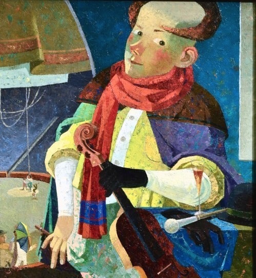 34.Clownery | Клоунада,60х65cm,canvas,oil,2009