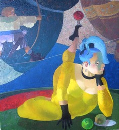 37. Acrobat | Акробат, canvas, oil, Nugzar Kahiani