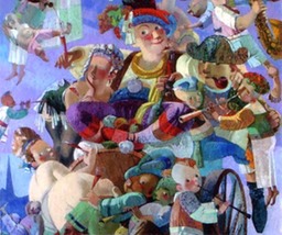 42.Bacchus | Бахус 110x95cm, painting Nugzar Kahiani