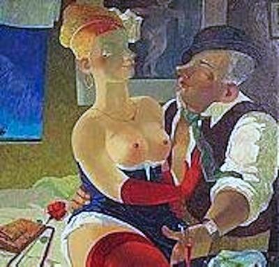 60. Meeting after 20 years | Встреча, canvas,oil, Nugzar Kahiani