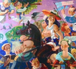72.Hunteress Diana | Охотница Диана, 100x95cm, canvas, oil, painting Nugzar Kahiani